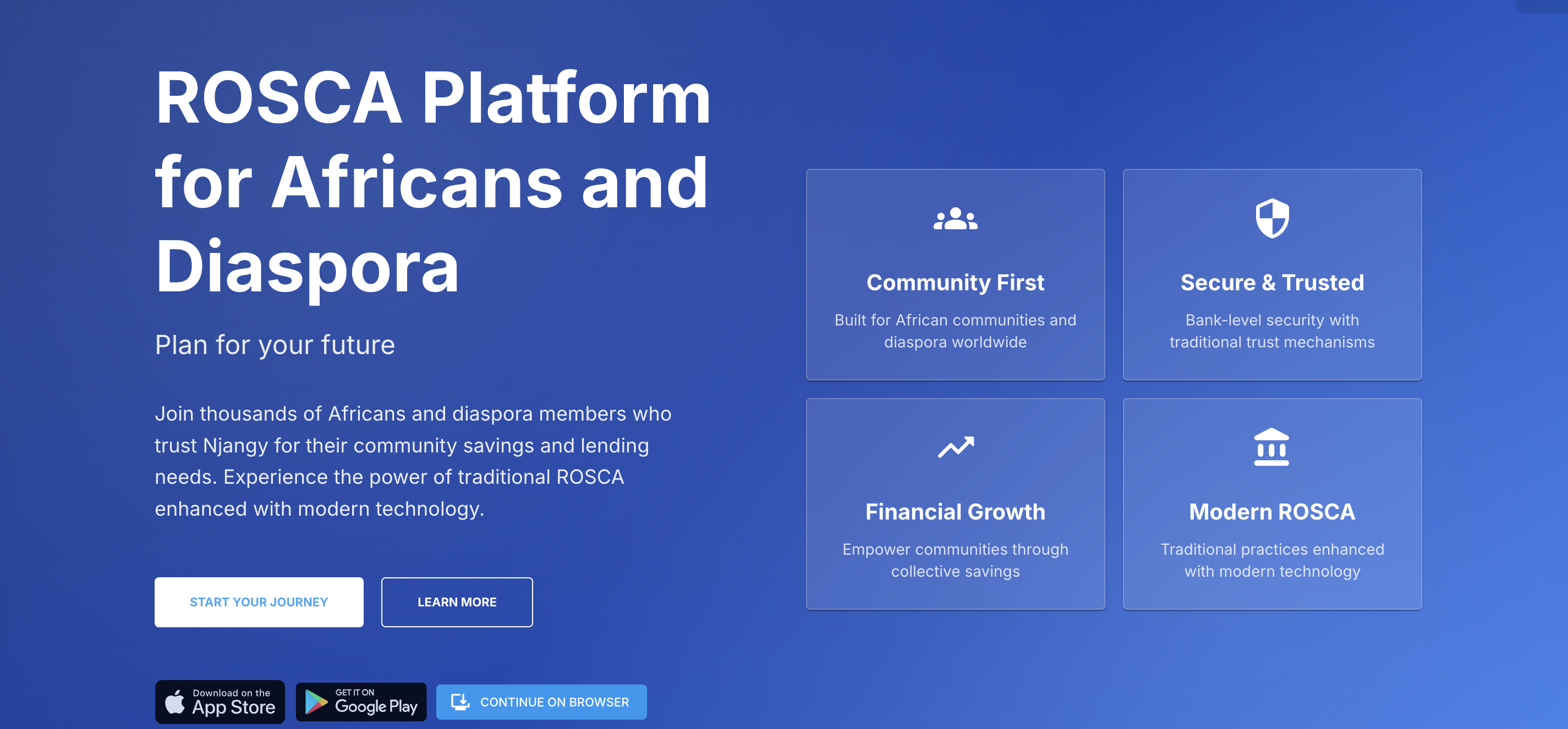 Njangy - Community Finance Platform project screenshot